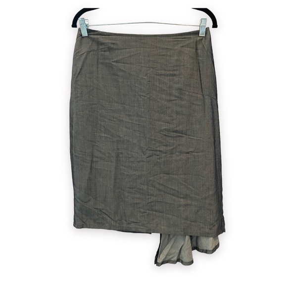 PHILIPPE ADEC Vintage 90’s Y2K Silk Blend Asymmetrical Pencil Skirt Size 6 - Picture 1 of 6